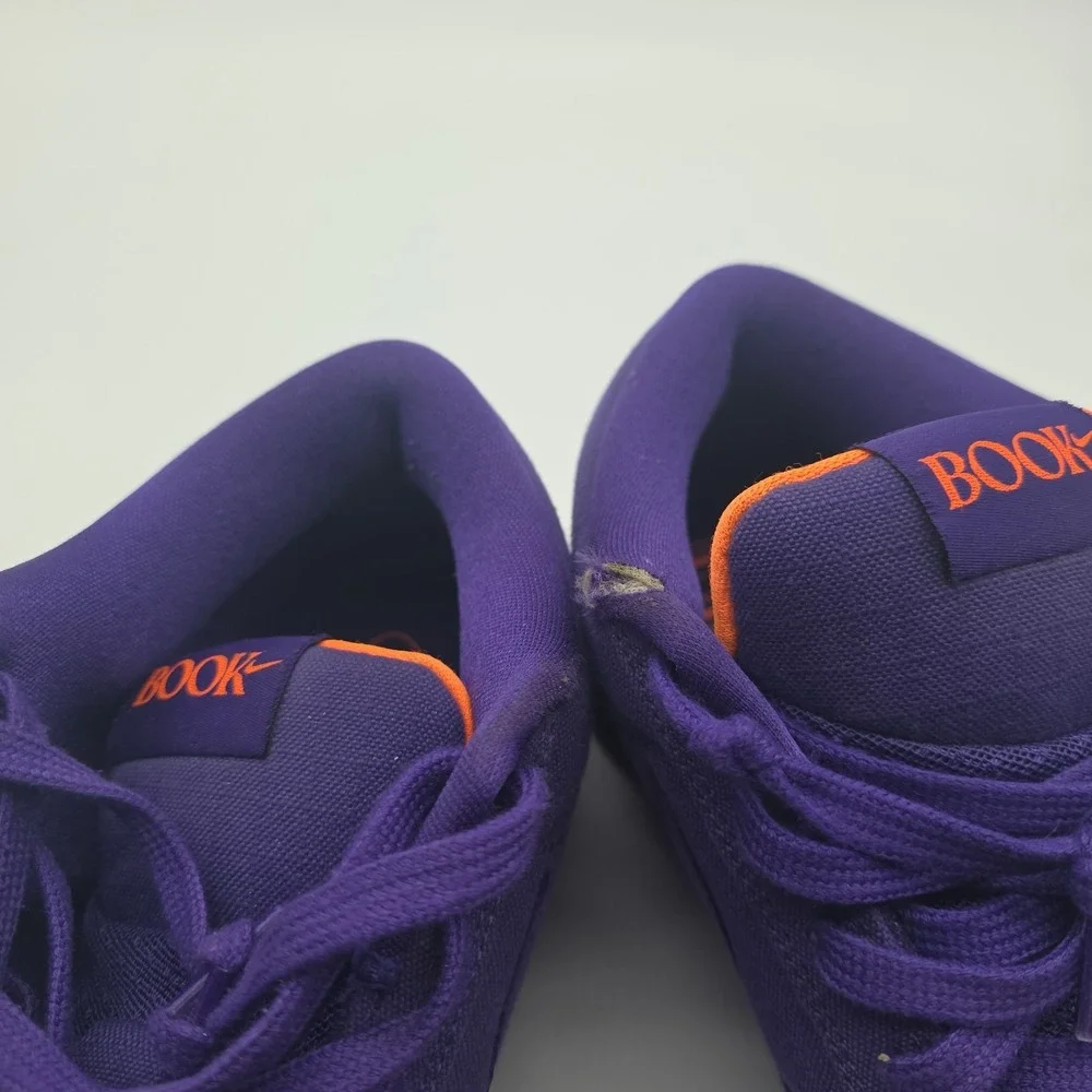 Nike Book 1 Men's Low Top Lace Up Athletic Sneaker Solid Purple Orange Size 10